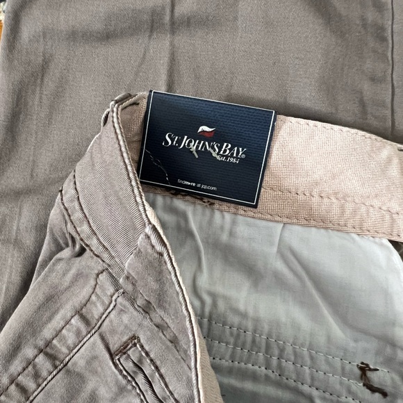 St. John’s Bay comfort waist taupe shadow capris NWT - Picture 3 of 11